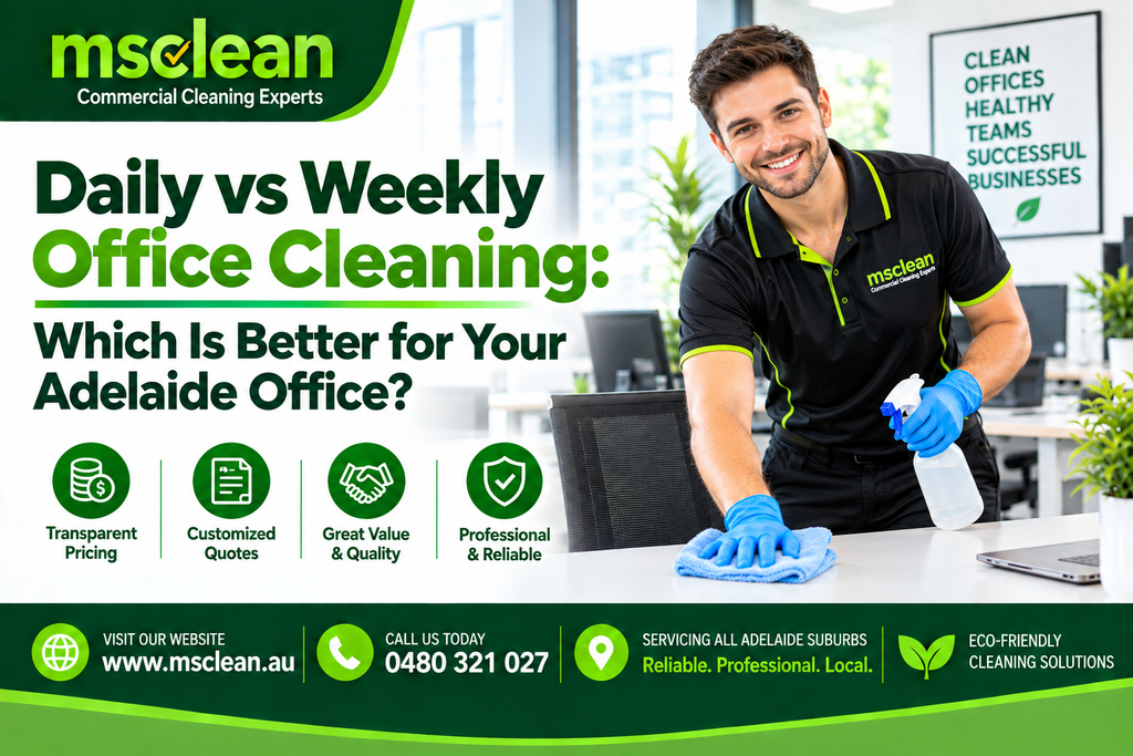 Daily vs Weekly Office Cleaning: Which Is Better for Your Adelaide Office?
