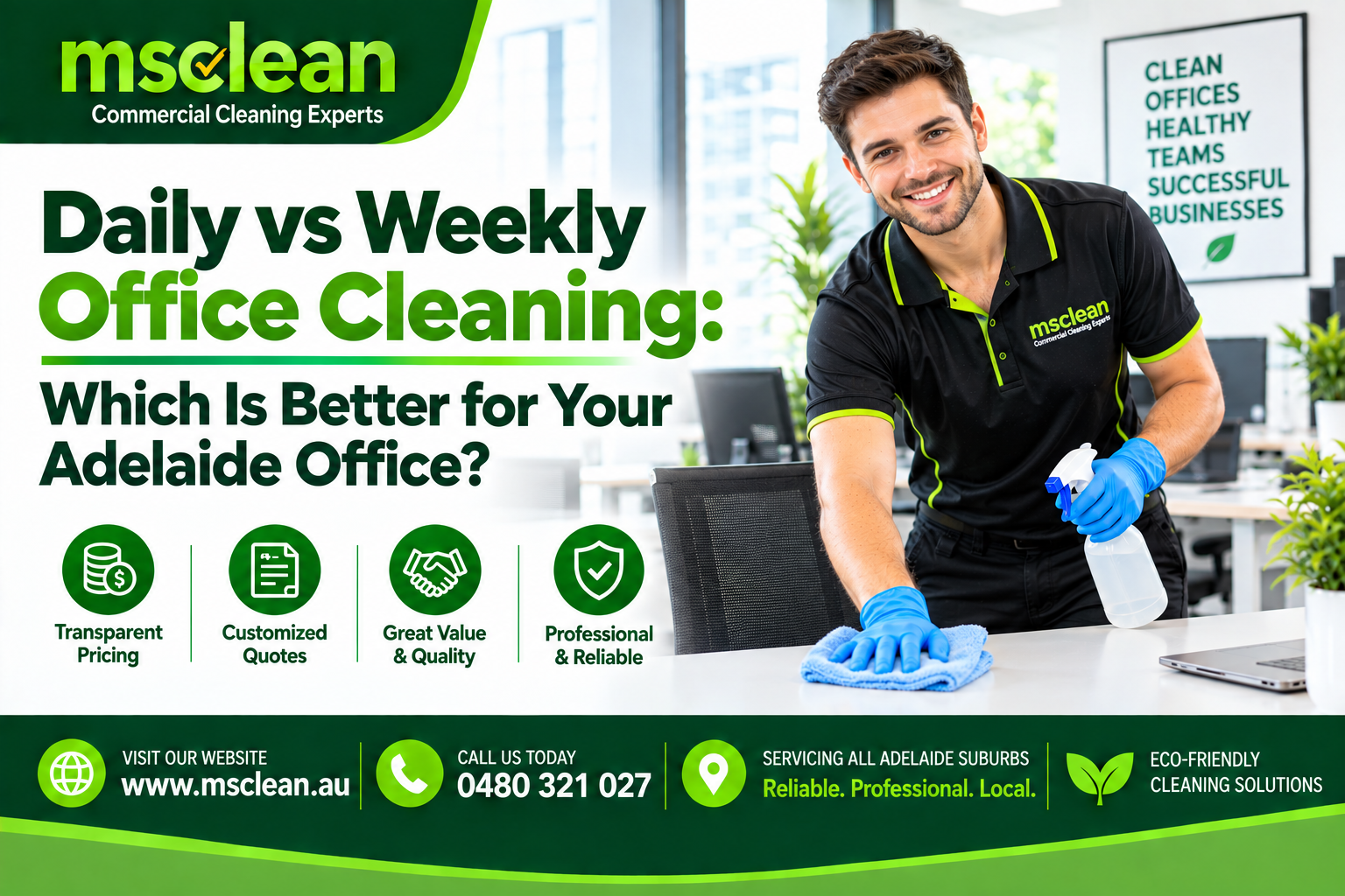 Daily vs Weekly Office Cleaning: Which Is Better for Your Adelaide Office?